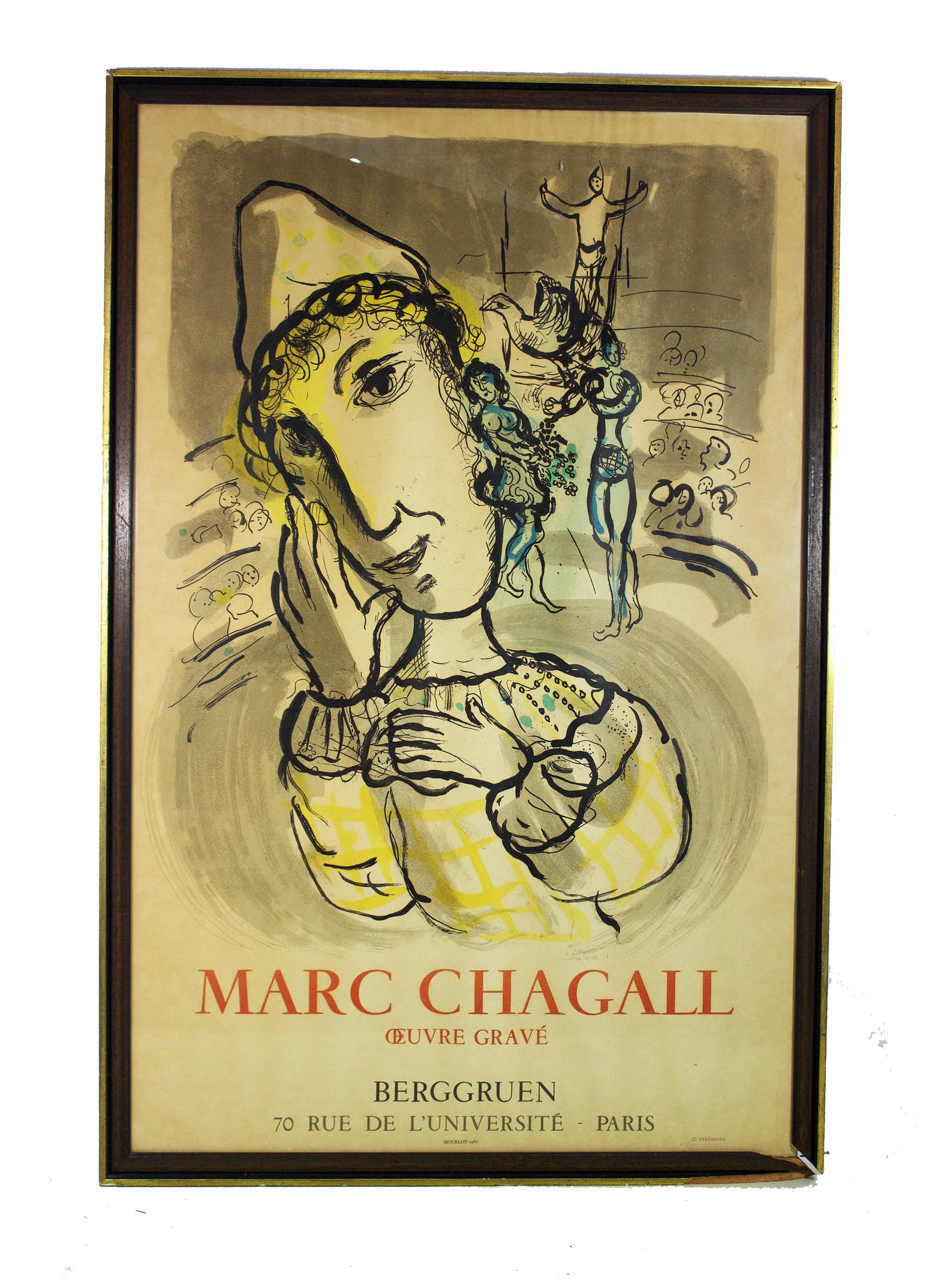 1967 Berggruen Marc Chagall, Oeuvre Grave, Mourlot Poster - 12