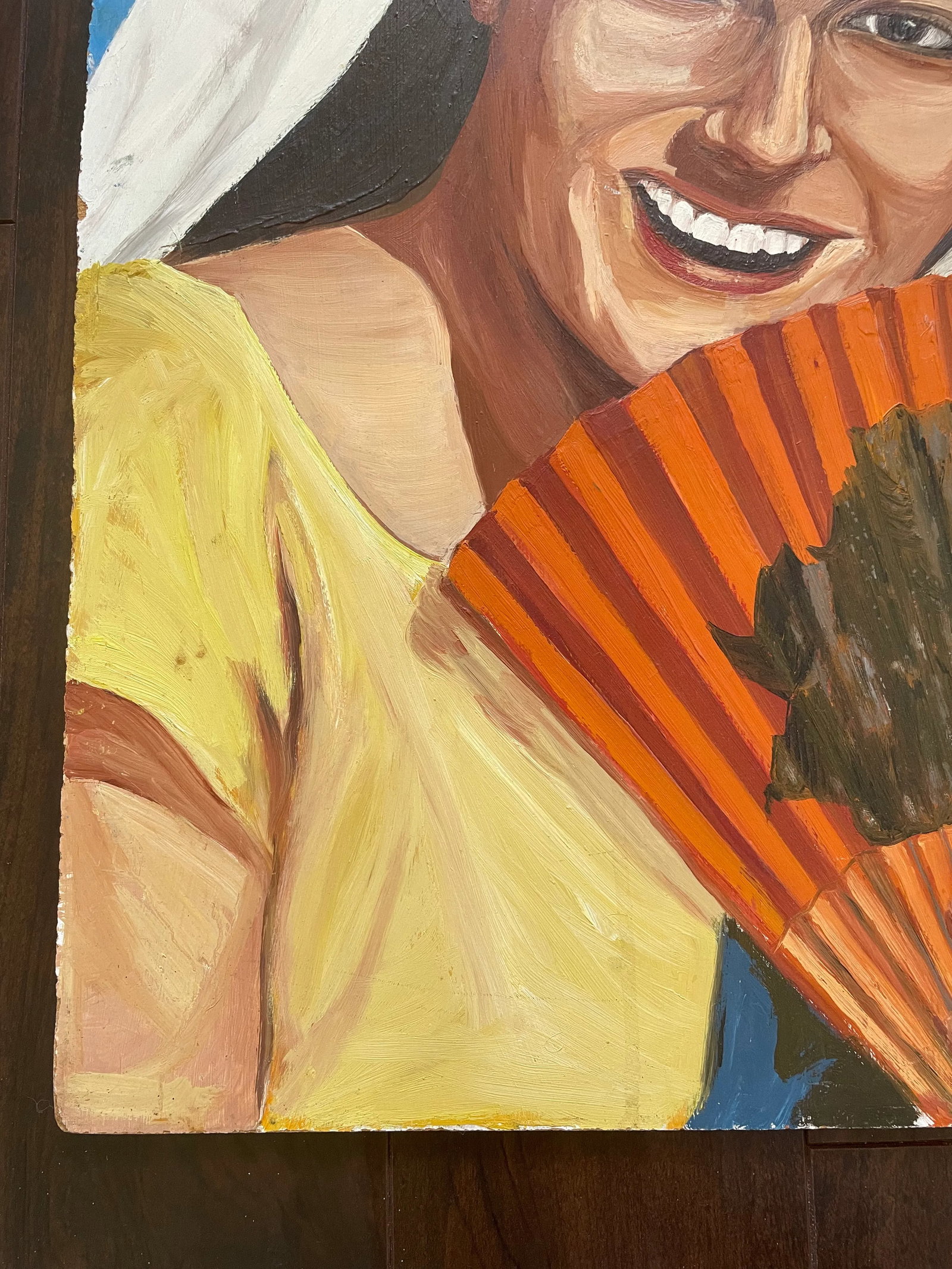 Vintage Oil on Cardboard Portrait Painting of a Flamenco Dancer - 6