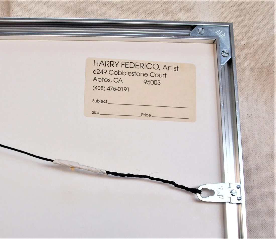 Framed Pastural Watercolor by California Artist Harry Frederico - 4