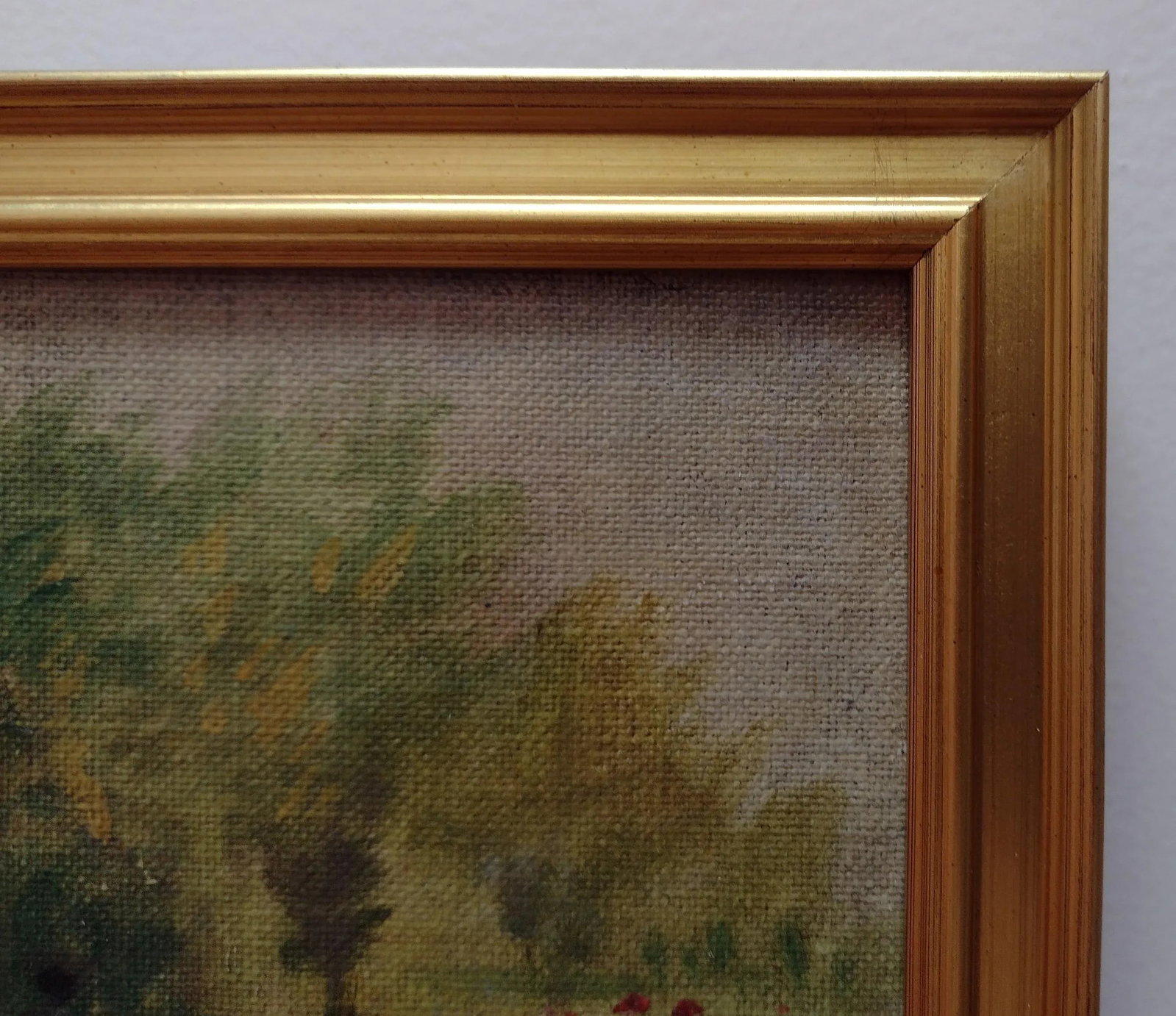 Ladies in Hyde Park London Oil on Board Vintage Painting Gold Frame 10x7 - 6