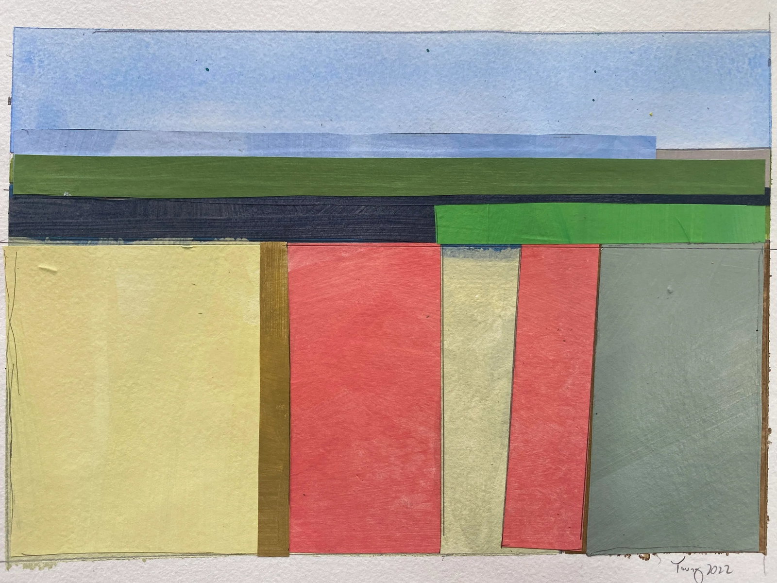 "Lake Series" Contemporary Original Abstract Landscape Acrylic Painting by Bryan Young - 5