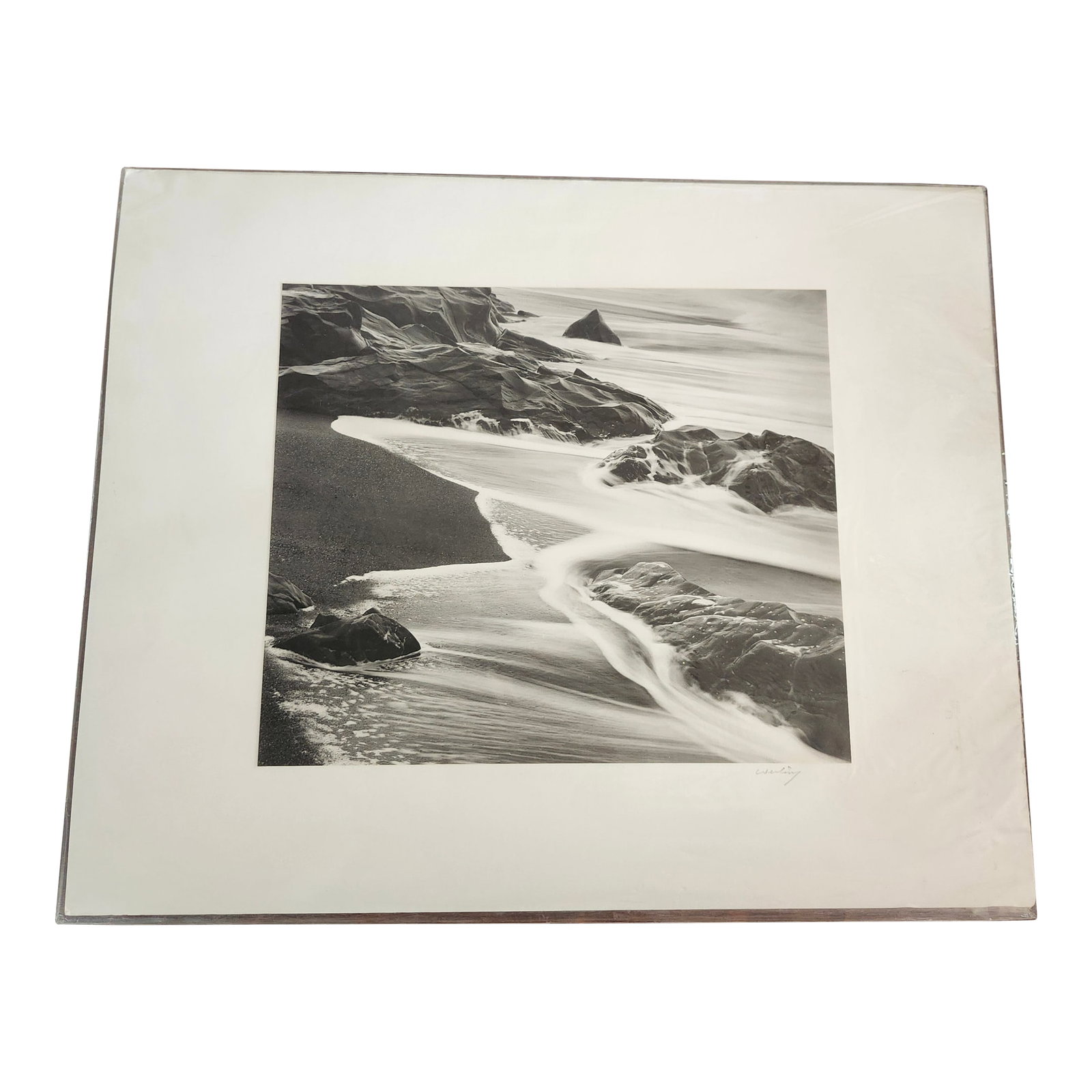 Robert Werling Original Photograph Black and White Moonstone Beach Ocean Signed (1 of 4)