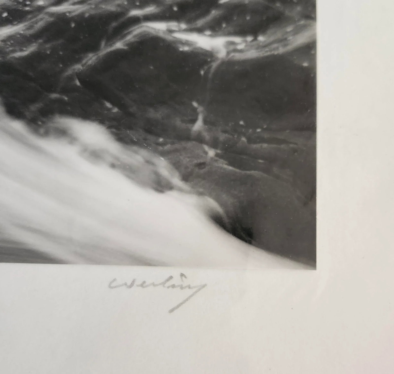 Robert Werling Original Photograph Black and White Moonstone Beach Ocean Signed - 3