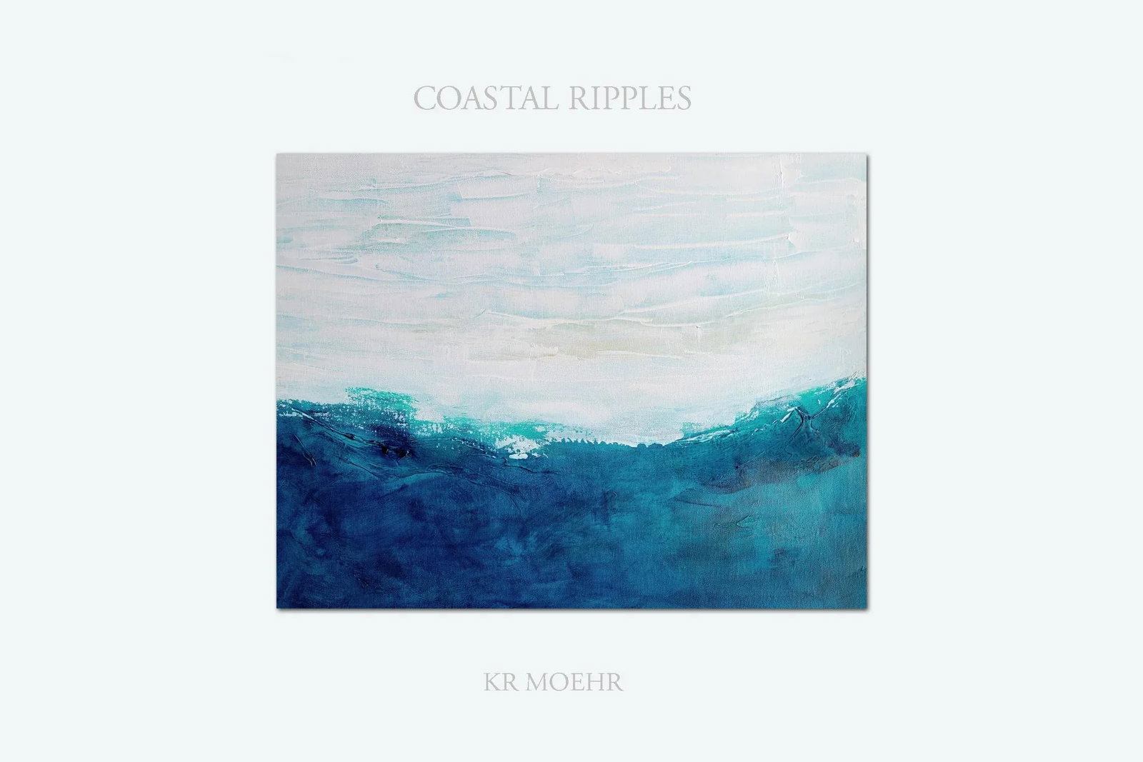 "Coastal Ripples" Contemporary Original Abstract Seascape Acrylic Painting by KR Moehr - 2