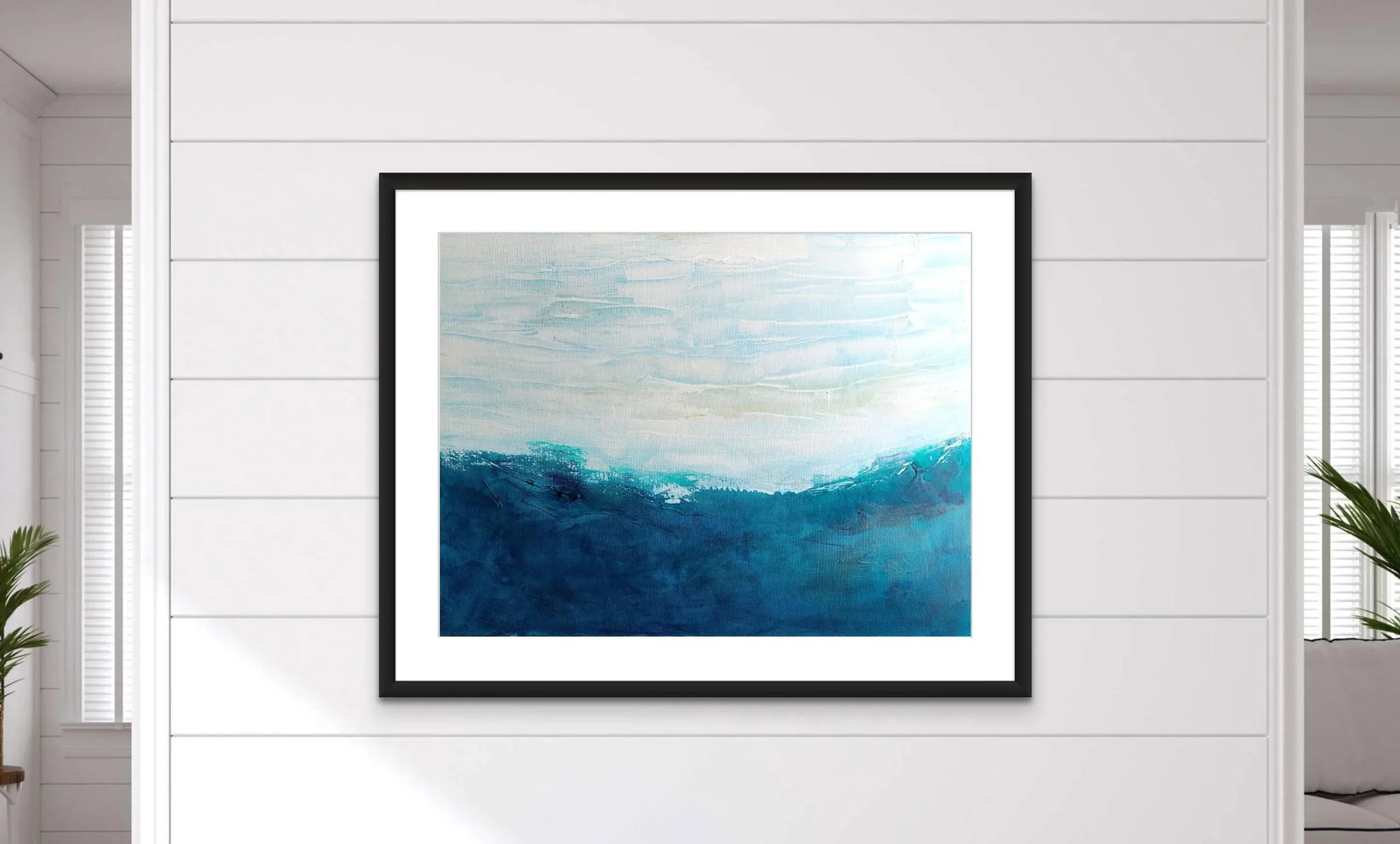 "Coastal Ripples" Contemporary Original Abstract Seascape Acrylic Painting by KR Moehr - 7