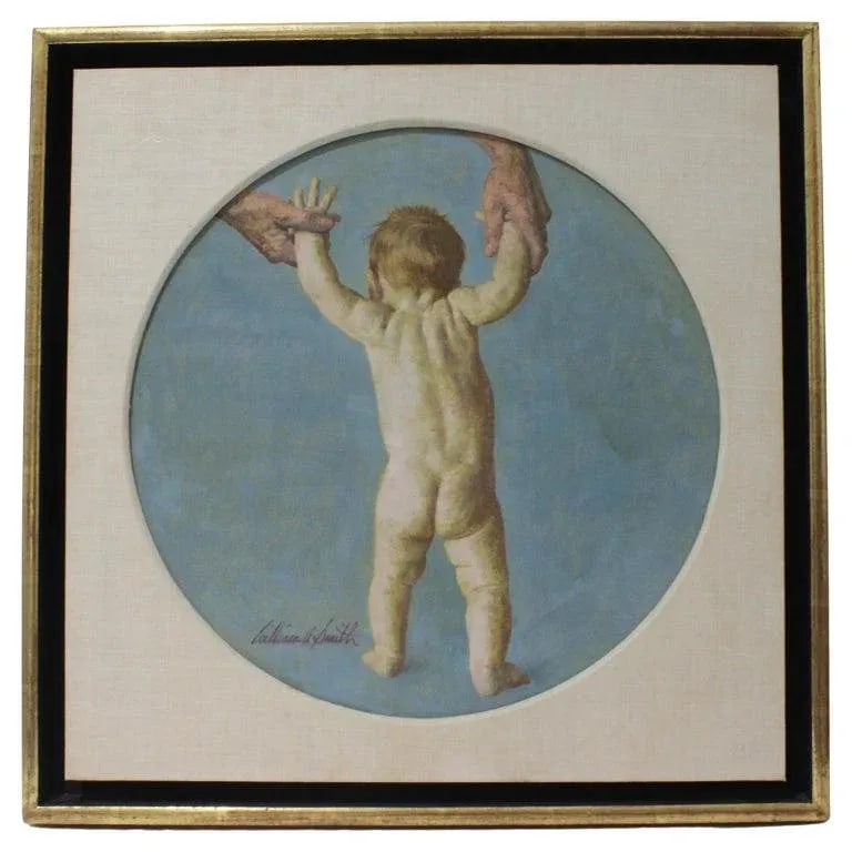 William a Smith Oil Painting of a Baby - 12