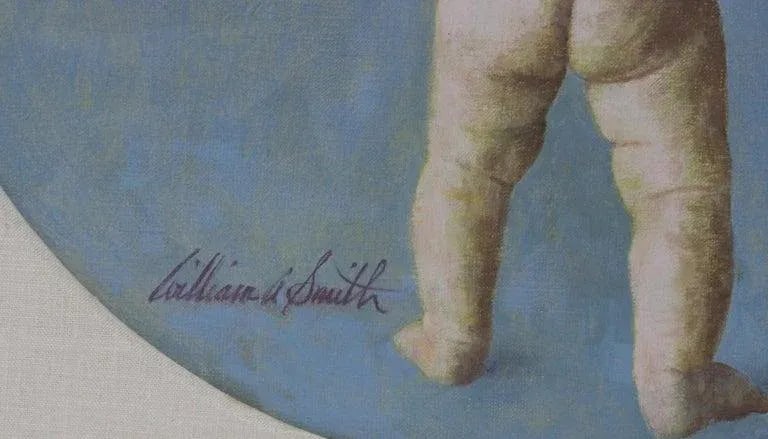 William a Smith Oil Painting of a Baby - 3