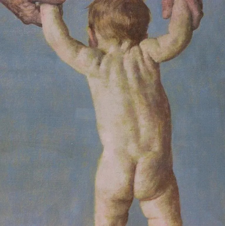 William a Smith Oil Painting of a Baby - 5