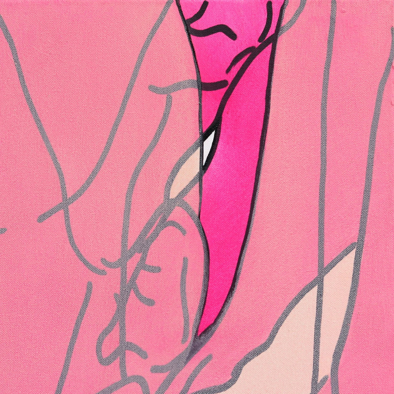 "Untitled (Pinks XV)" Contemporary Original Minimalist Figurative Painting by Hilary Bond - 3