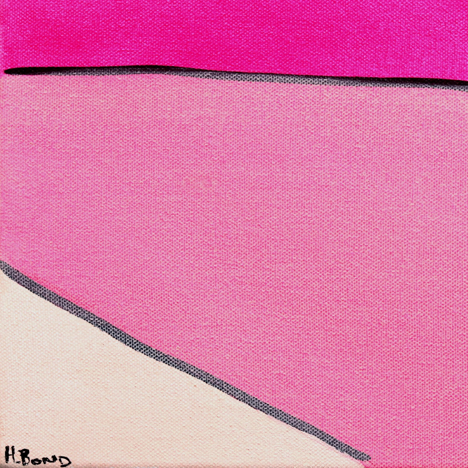 "Untitled (Pinks XV)" Contemporary Original Minimalist Figurative Painting by Hilary Bond - 4