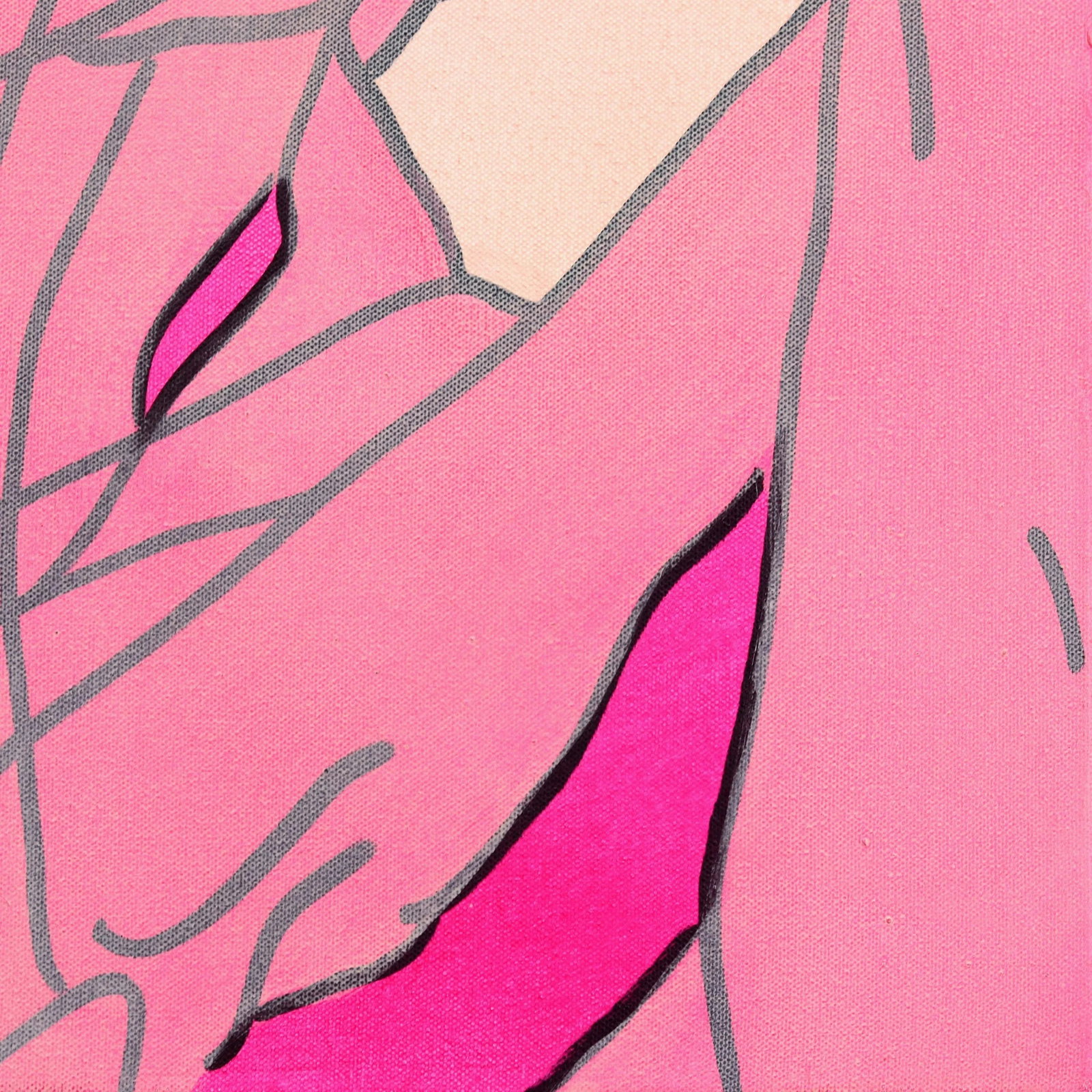 "Untitled (Pinks XV)" Contemporary Original Minimalist Figurative Painting by Hilary Bond - 5