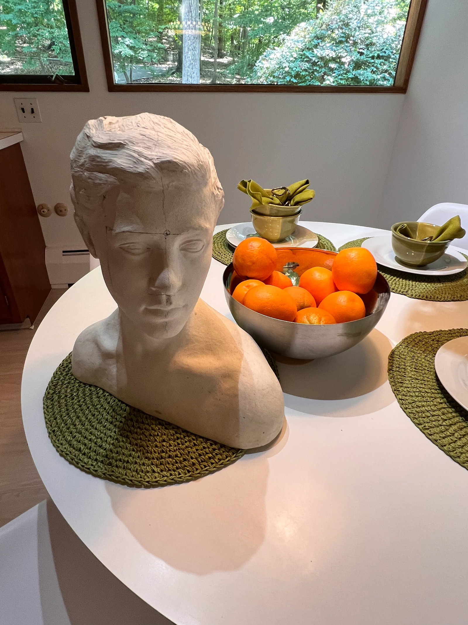 1950s Plaster Bust of Young Woman, by Tony Trezza - 11