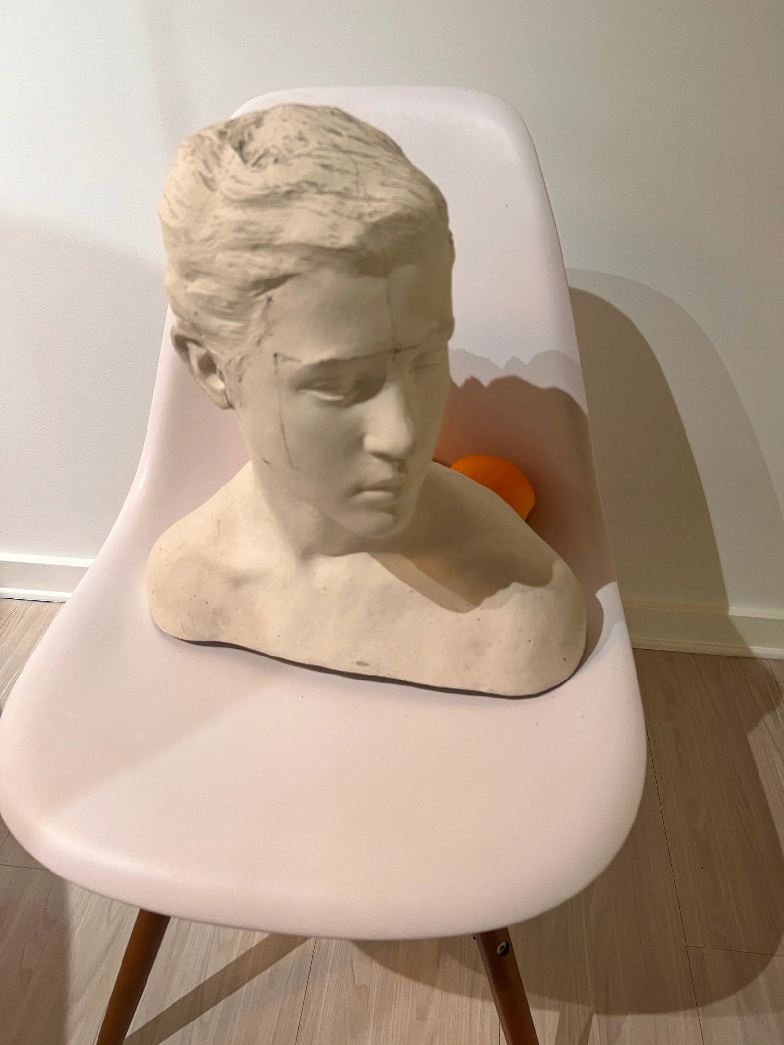 1950s Plaster Bust of Young Woman, by Tony Trezza - 9