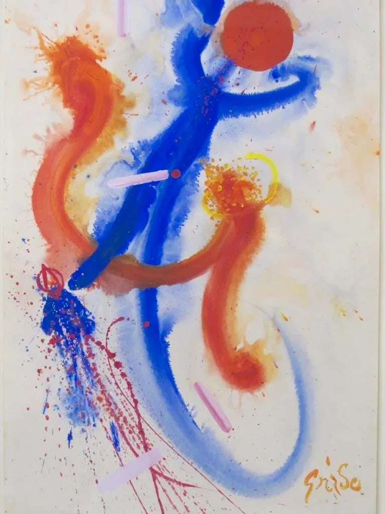 Hendrik Grise Masterwork Abstract Figure Painting Style of Miro Francis - 2
