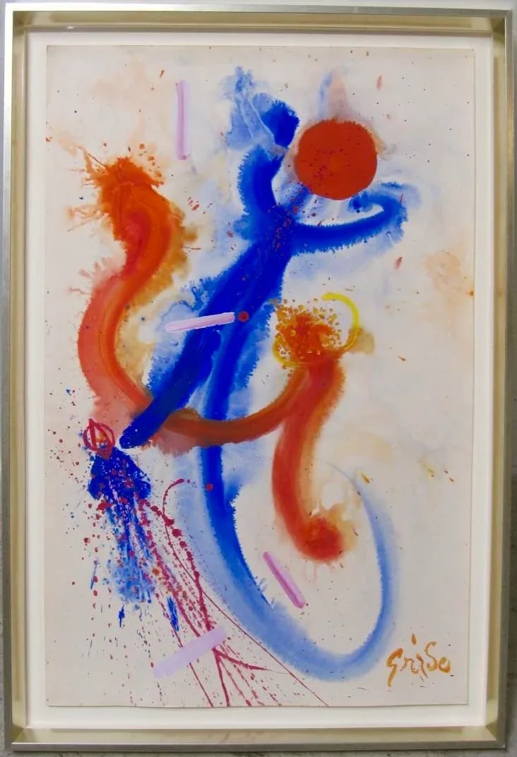 Hendrik Grise Masterwork Abstract Figure Painting Style of Miro Francis - 7