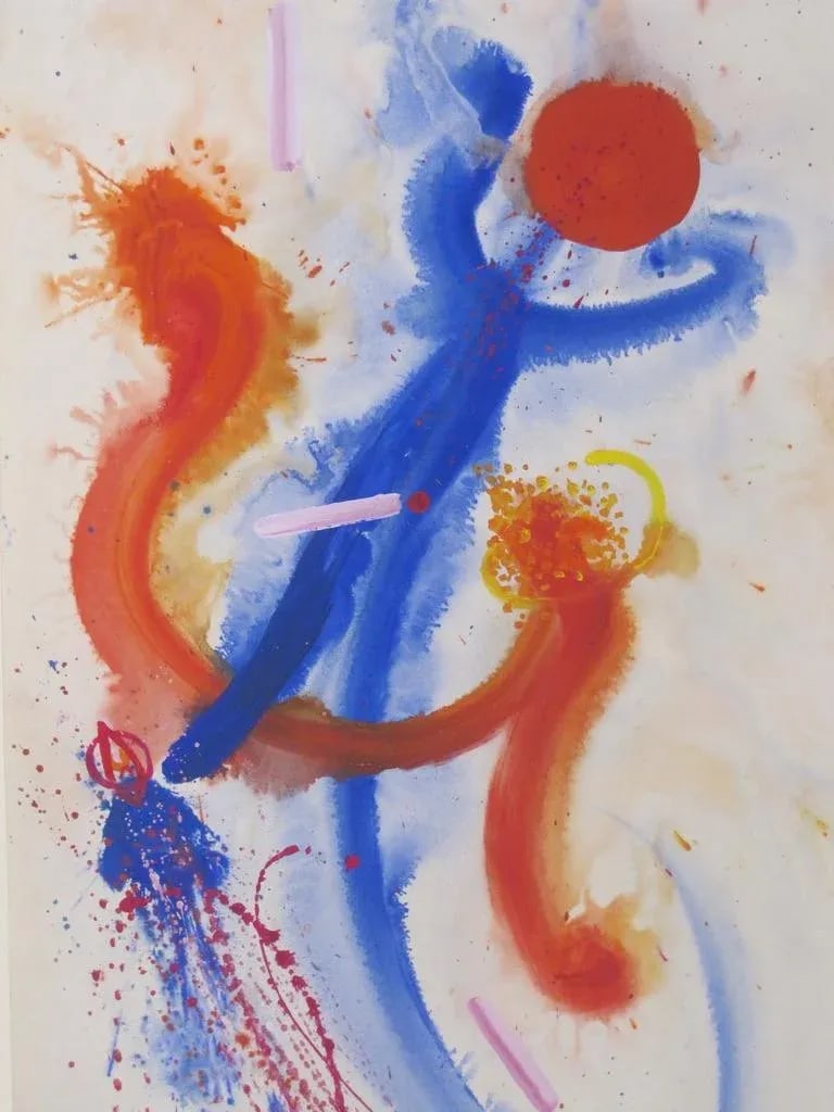 Hendrik Grise Masterwork Abstract Figure Painting Style of Miro Francis - 9