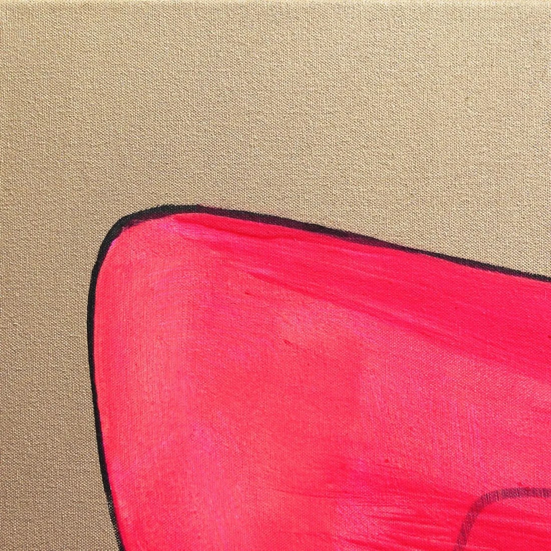 "Untitled (Pink and Gold Tie)" Original Artwork by Hilary Bond - 2