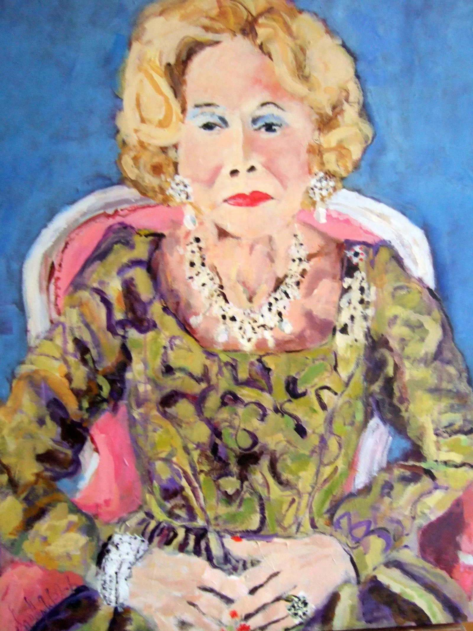 Brooke Astor Original Painting by Sandy Welch (1 of 2)