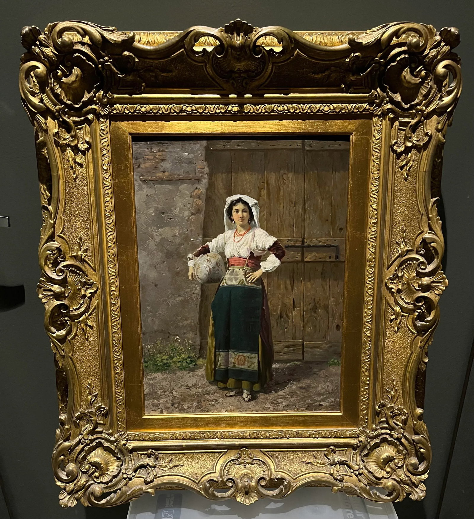 Antique Realist Portrait Oil Painting "The Roman Girl" - 10