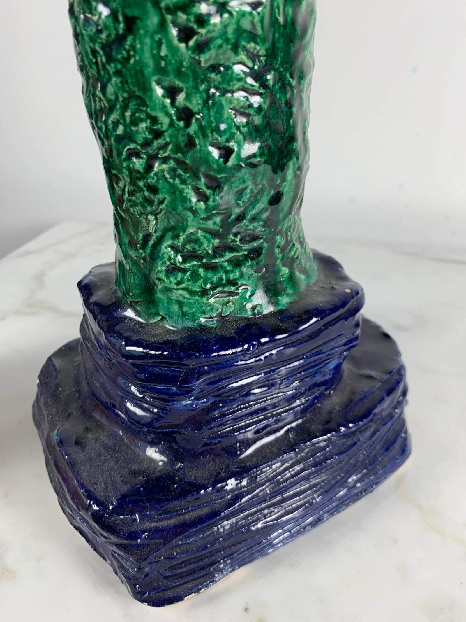 "Study of a Young Man" Vintage Large Modernist Ceramic Head Sculpture - 10