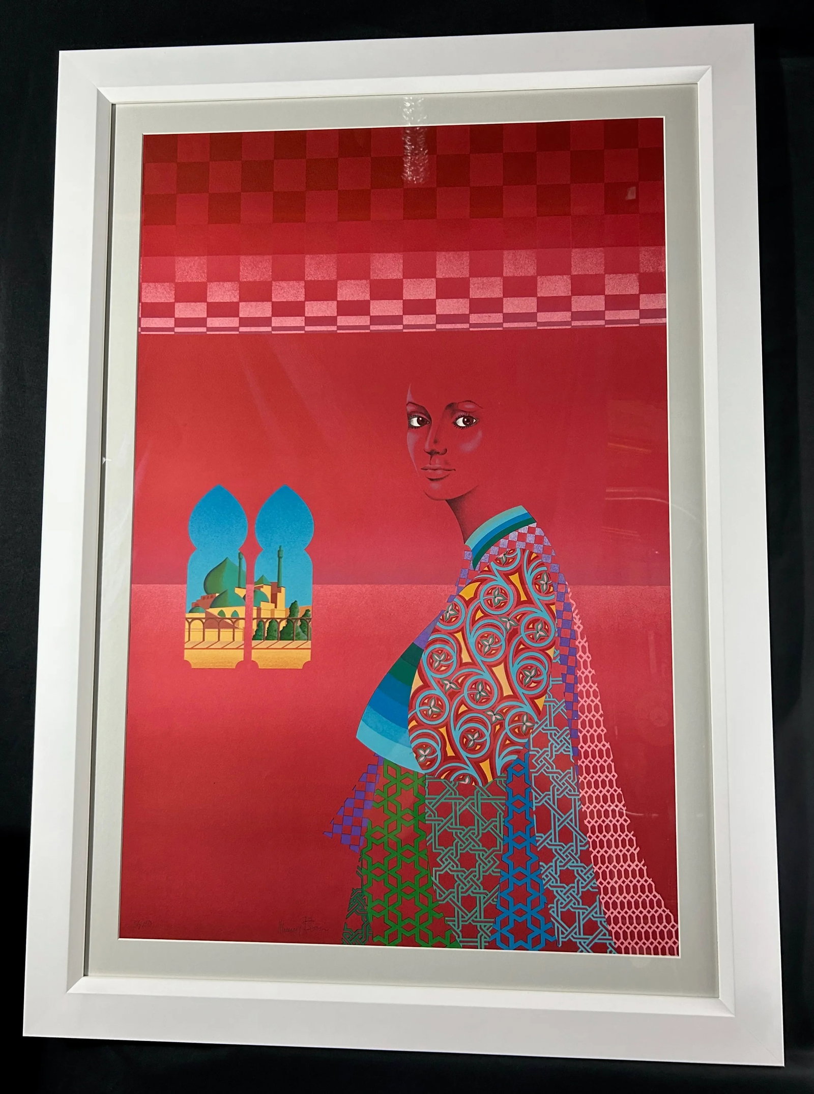 Queen Esther Limited Print by Israeli Artist Murray Bloom, Signed & Framed, 1980's - 10