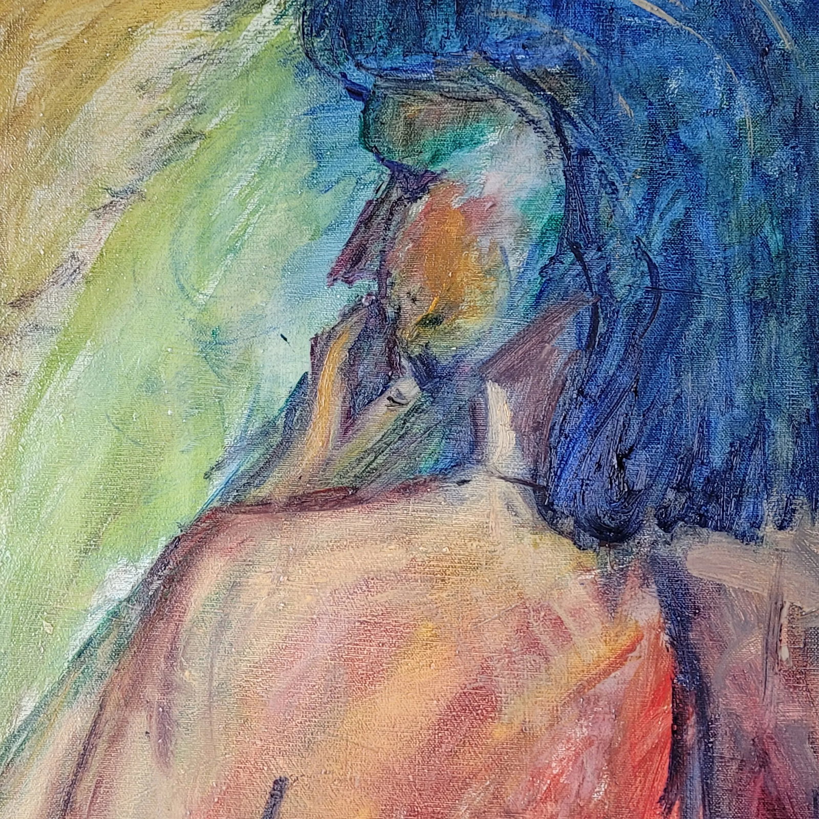 Female Nude Expressionist Portrait Oil Painting by Rosemary Rabut - 3