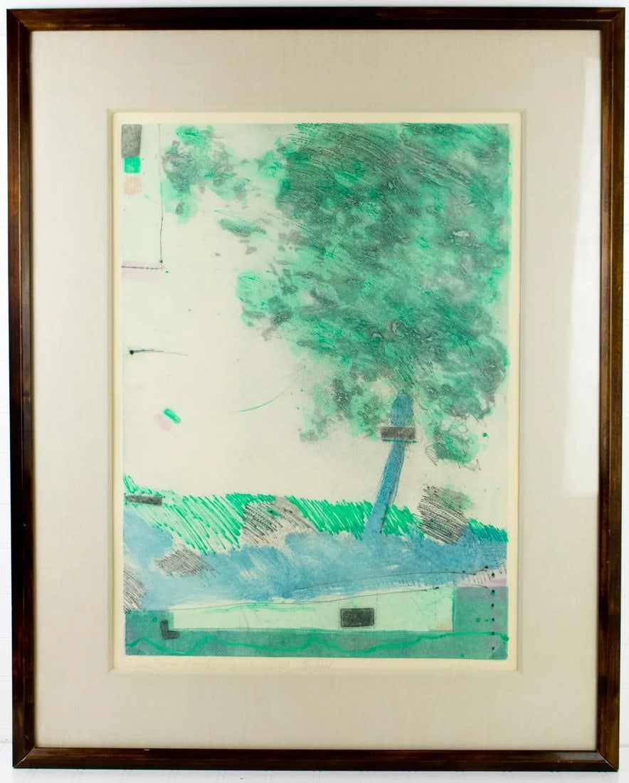 1985 Ron Pokrasso "A Tree Stands Alone" Intaglio - Signed, Numbered & Dated - 12