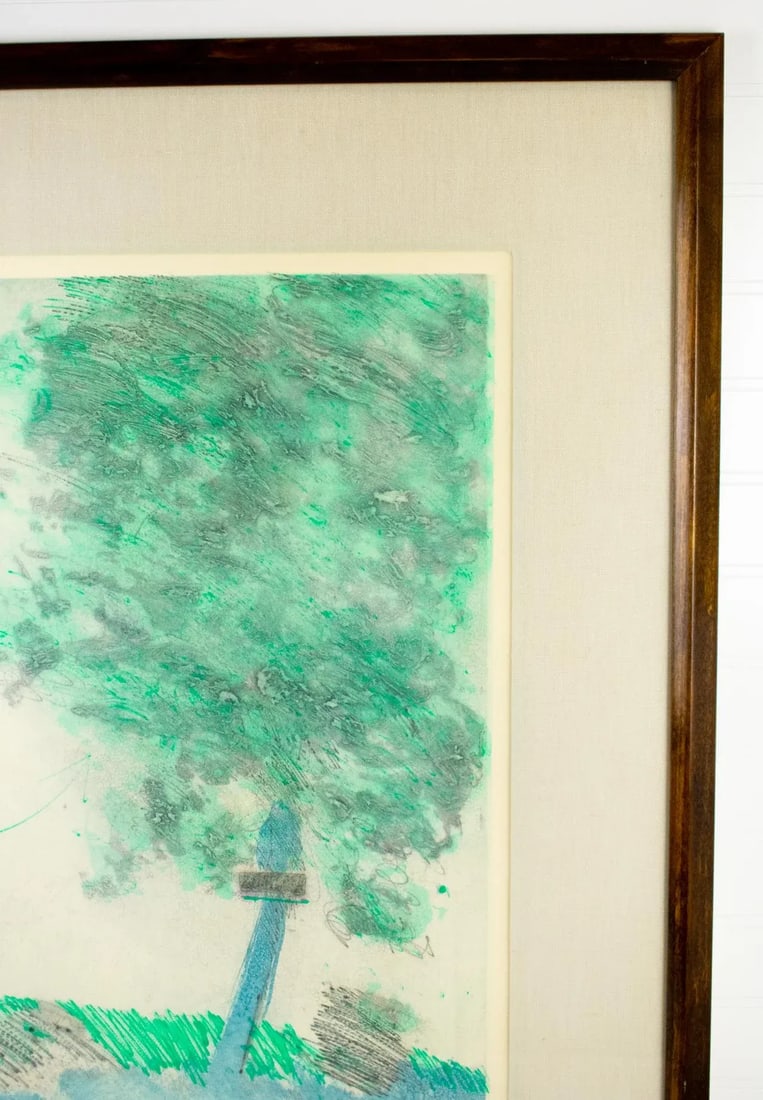 1985 Ron Pokrasso "A Tree Stands Alone" Intaglio - Signed, Numbered & Dated - 4