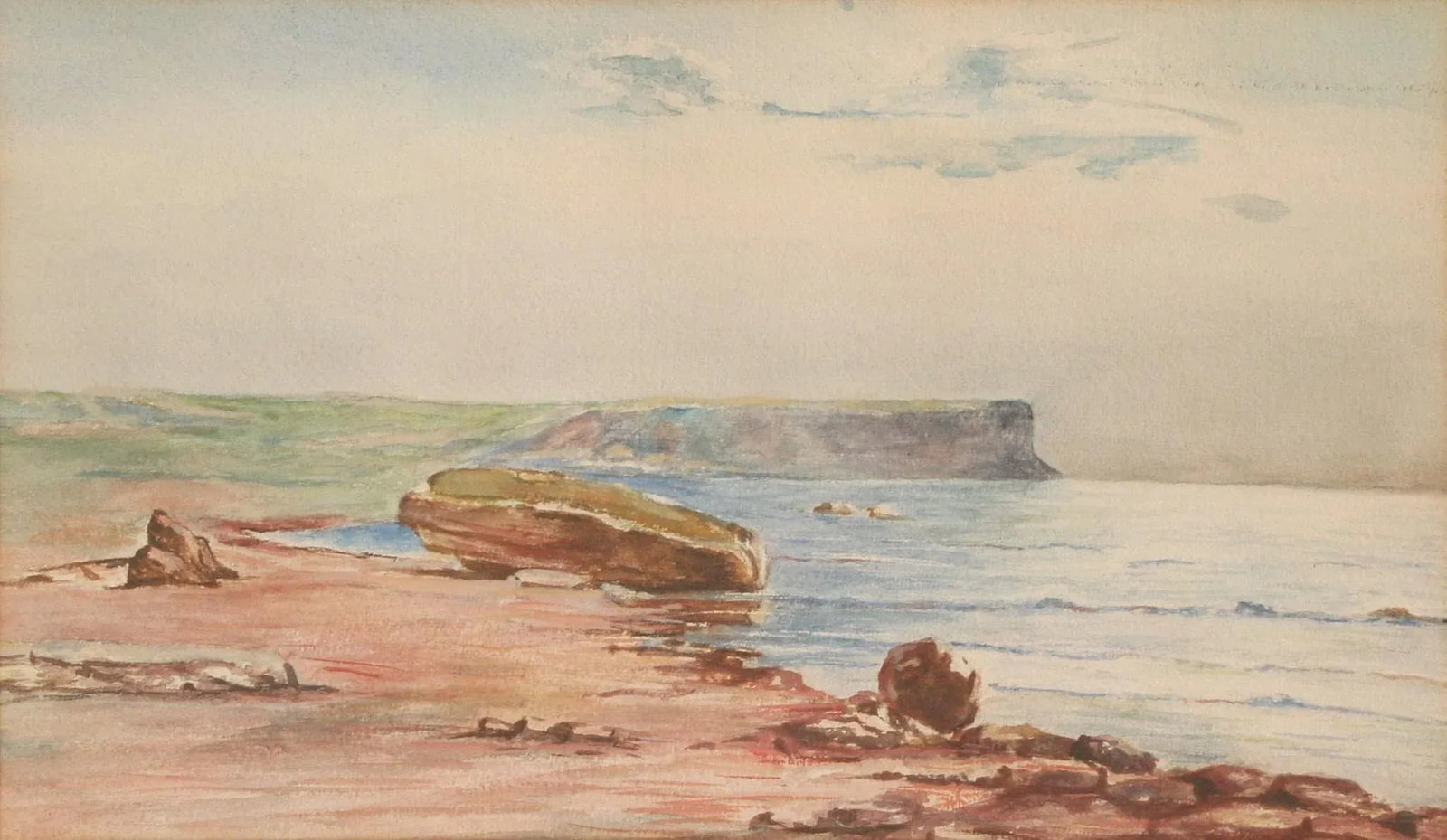 Original Vintage Coastal Watercolor Painting. - 4