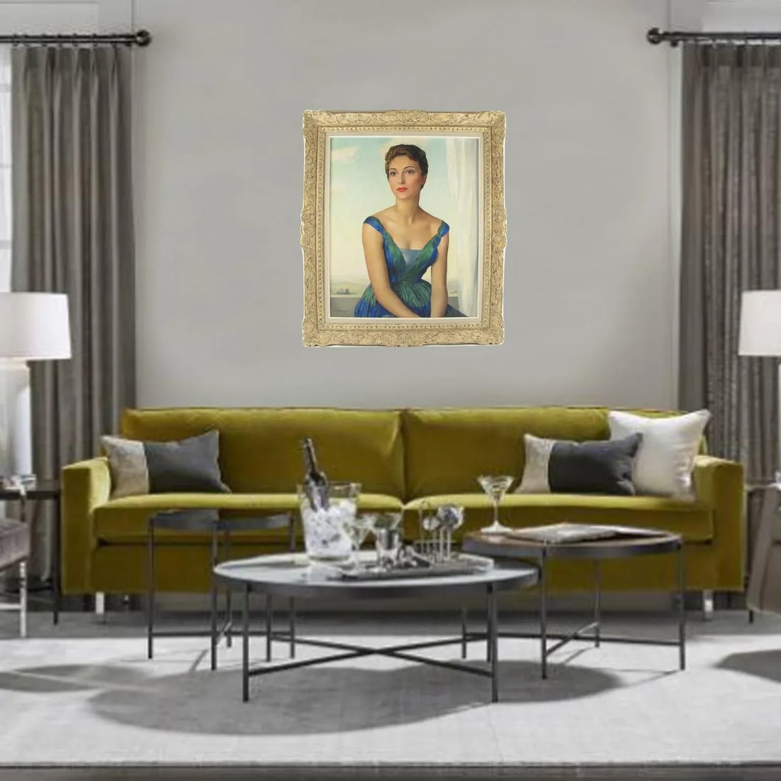 Parisian Socialite Woman Oil on Canvas Painting by Maurice Ehlinger - 2