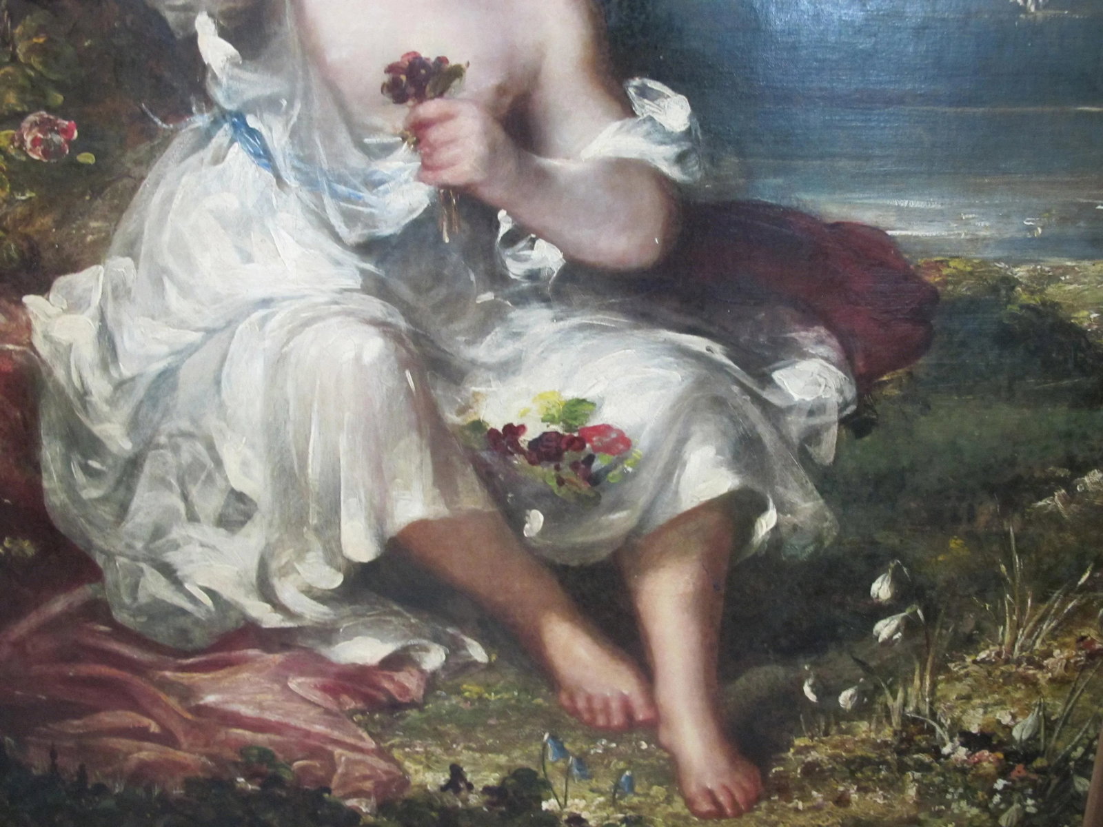 Antique 1832 John Partridge Child Daughter Portrait Oil Painting Original Frame - 3