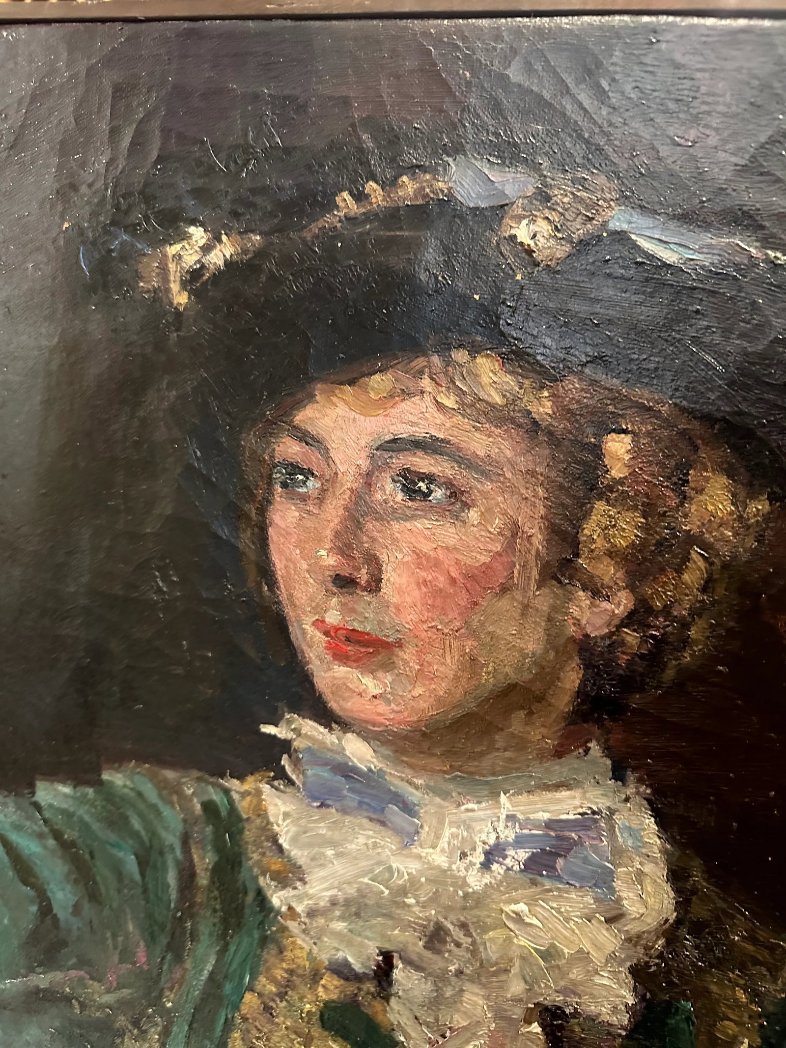 Antique Portrait Oil Painting of a Young Man in His Finery - 2
