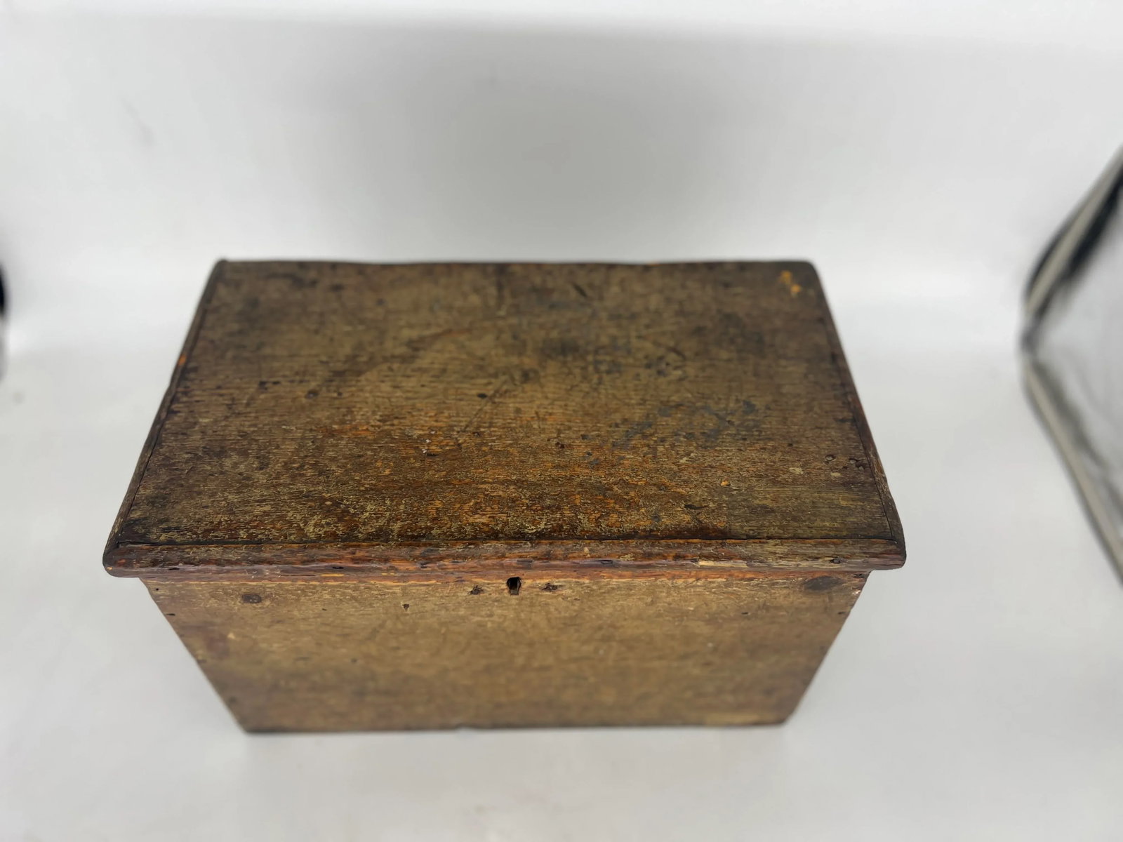 Antique Primitive American Paint Decorated Tool or Document Storage Box - 3