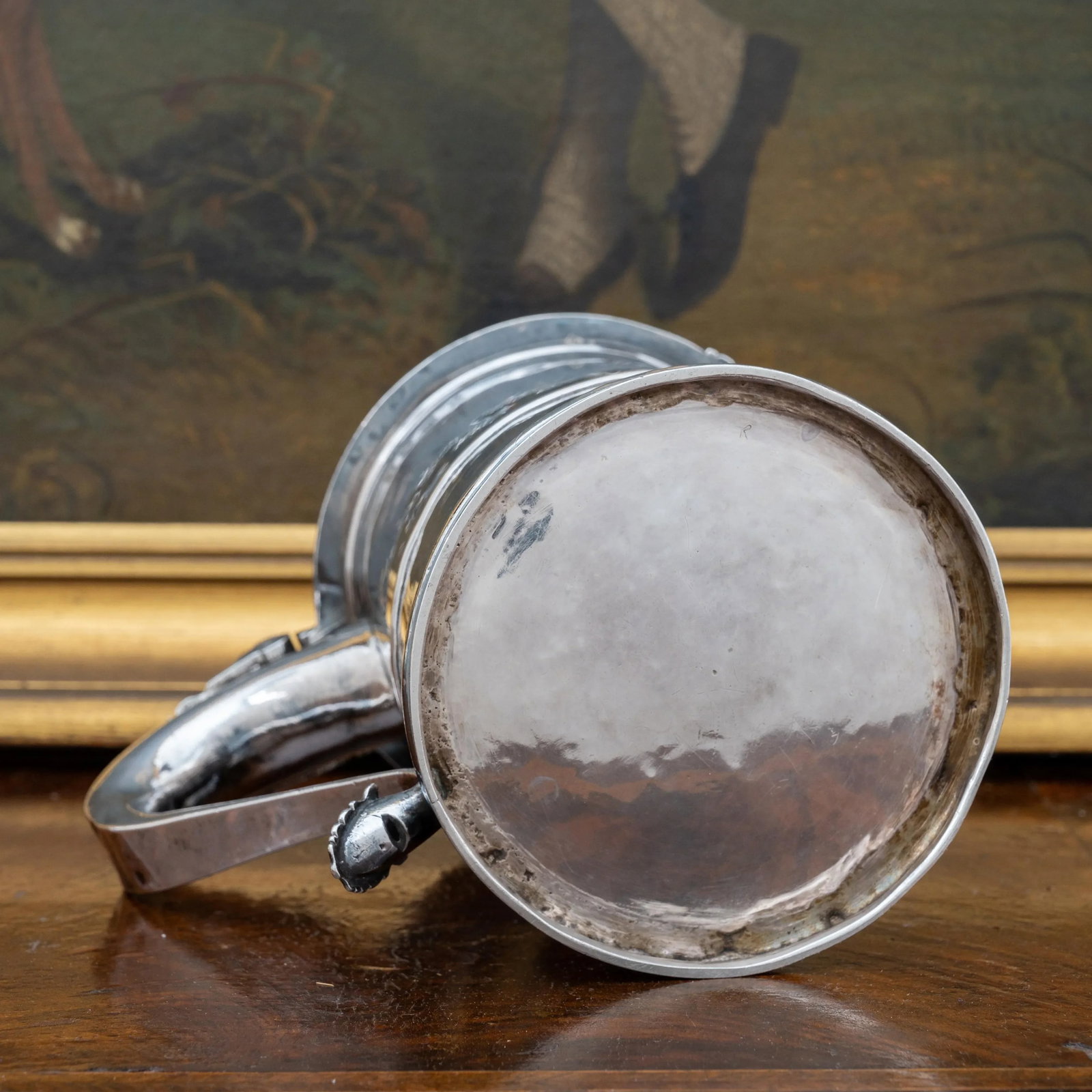 Queen Anne Provincial Britannia Silver Tankard, John Elston, Exeter, 1713 - 11