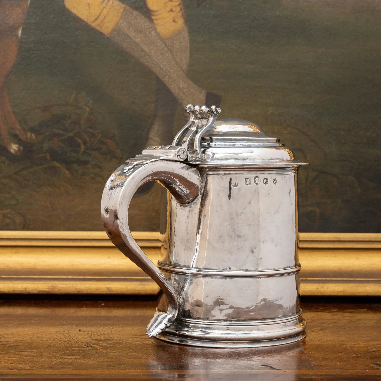 Queen Anne Provincial Britannia Silver Tankard, John Elston, Exeter, 1713 - 5