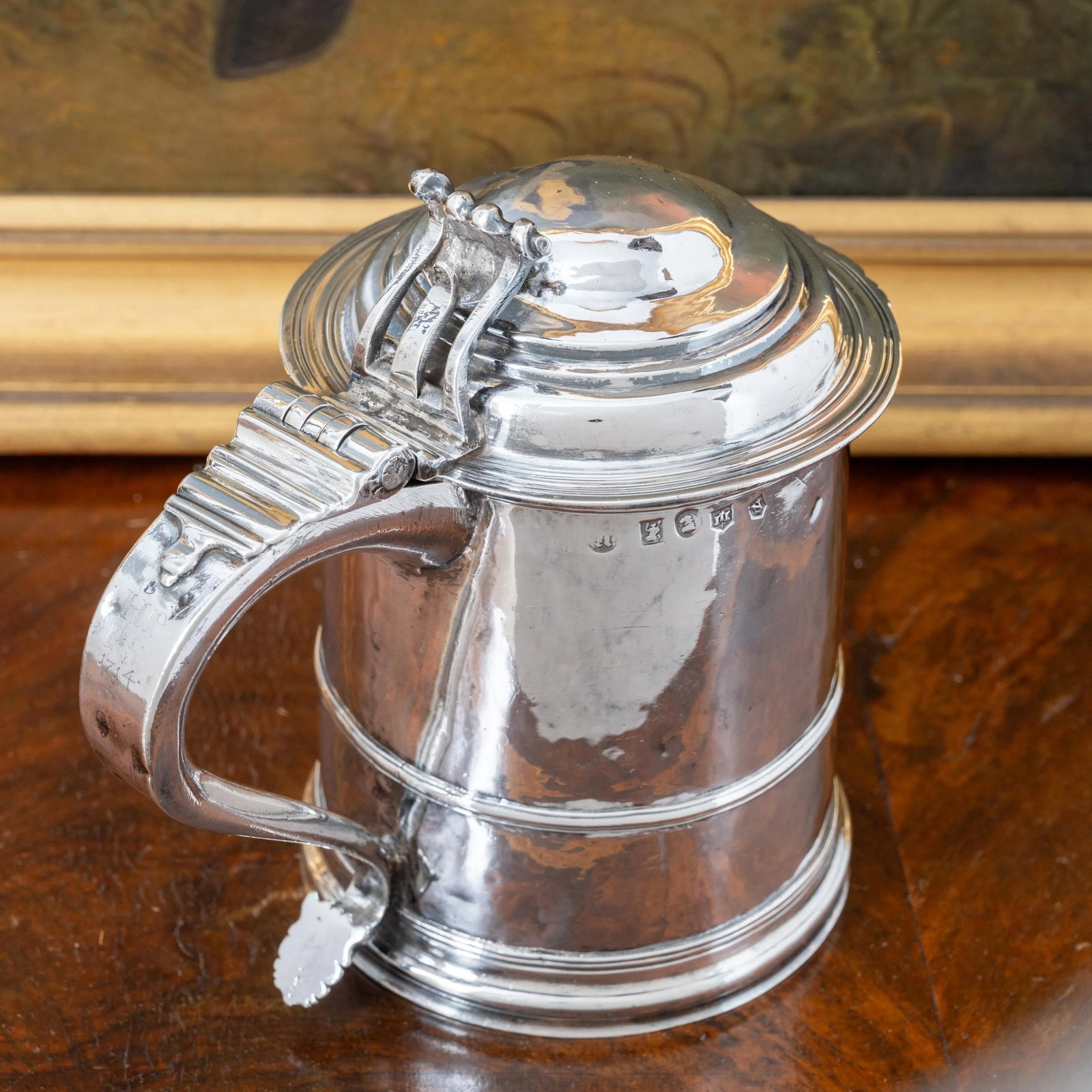 Queen Anne Provincial Britannia Silver Tankard, John Elston, Exeter, 1713 - 6