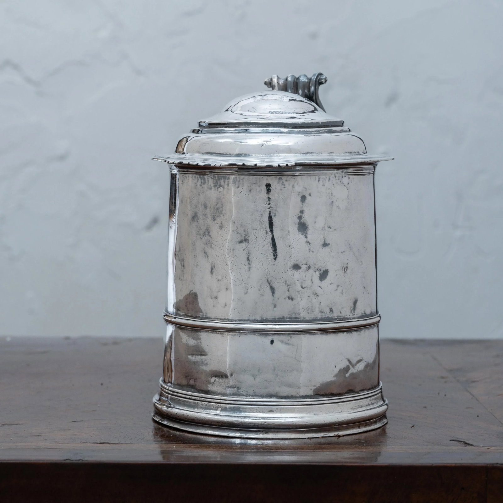 Queen Anne Provincial Britannia Silver Tankard, John Elston, Exeter, 1713 - 8