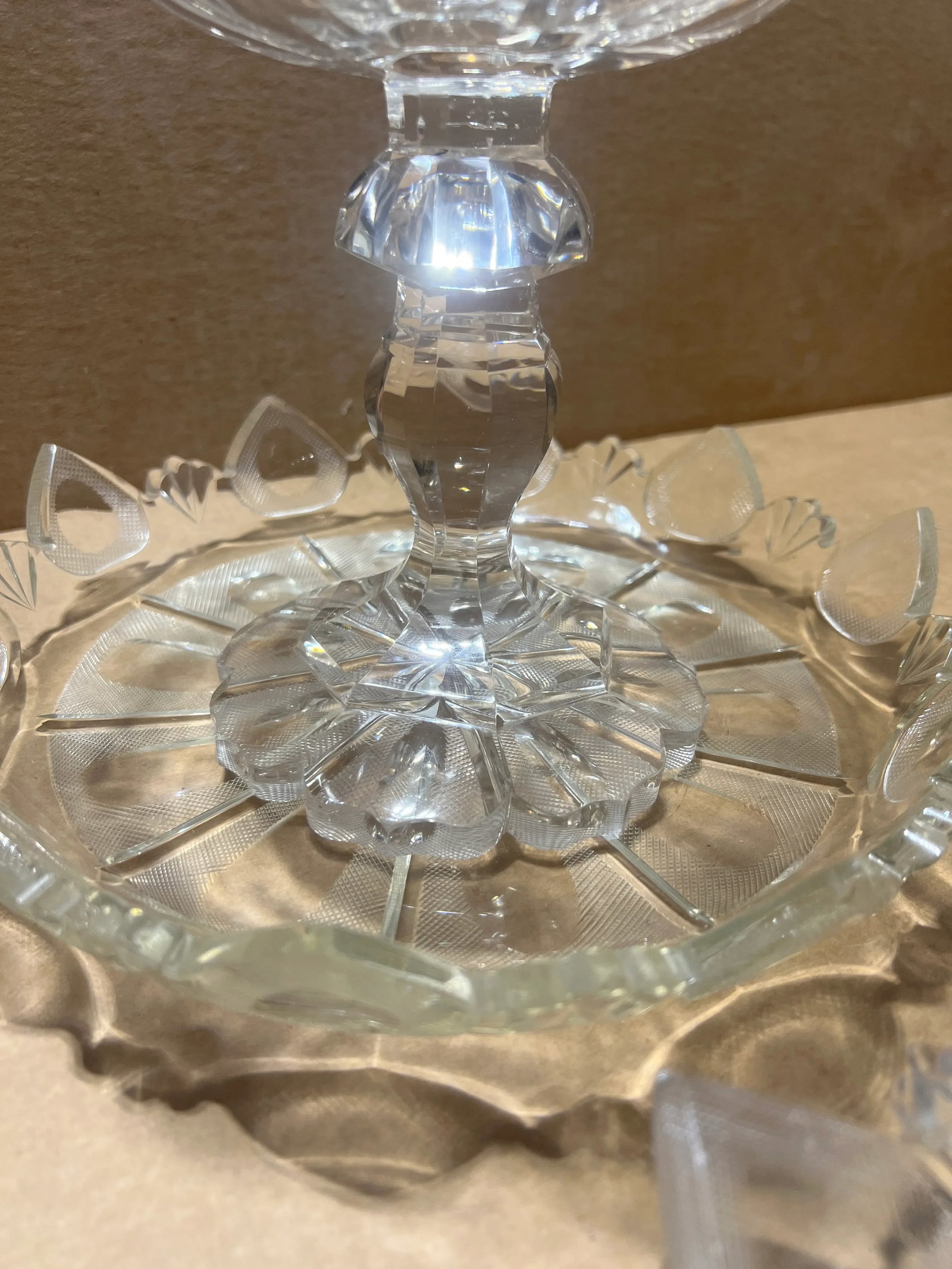 Exceptional 12 Piece American Brilliant Cut Glass Dinner / Dessert Service - 11