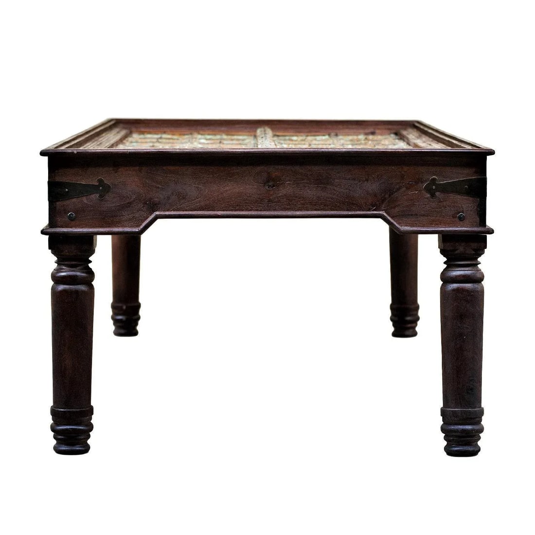 1920s Antique Door Repurposed 8 Seater Solid Wood Dining Table - 5
