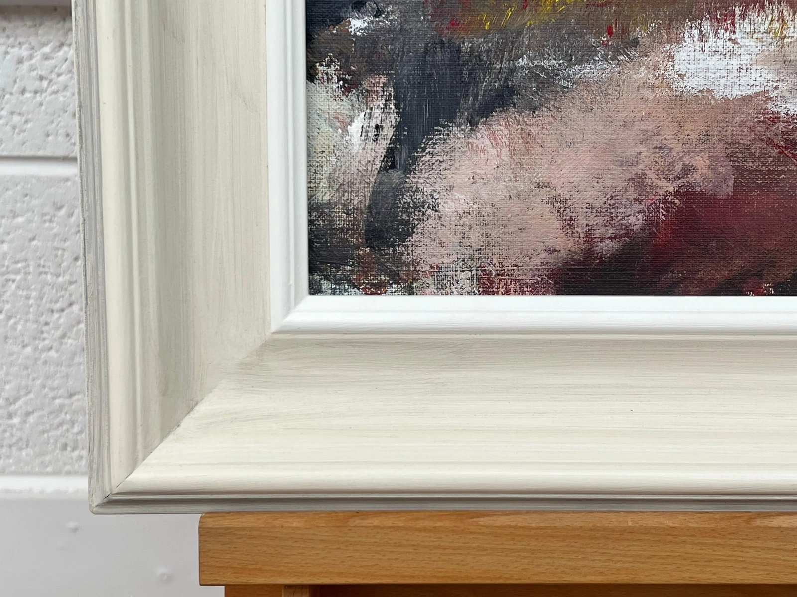 Dark Red & Black Expressive Abstract Painting by Contemporary British Artist - 7