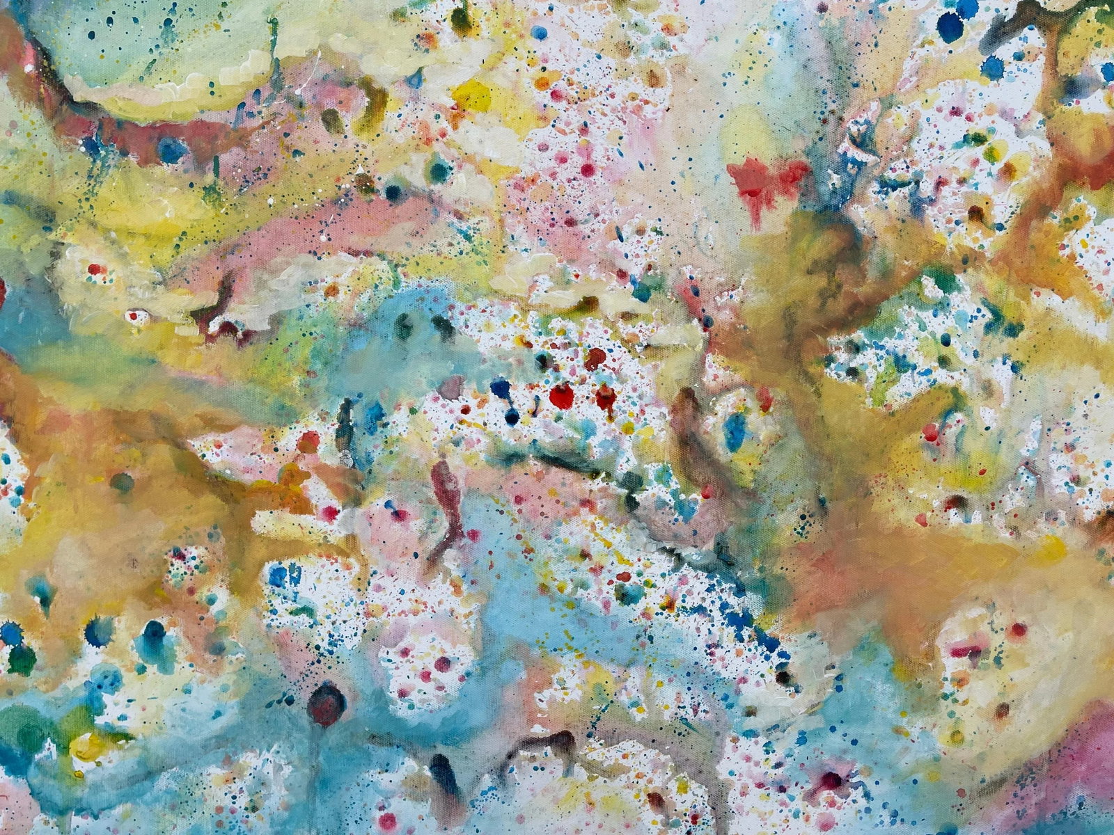 Light Colourful Abstract Art on White Background - Unique Original Art by Contemporary British Artis - 12