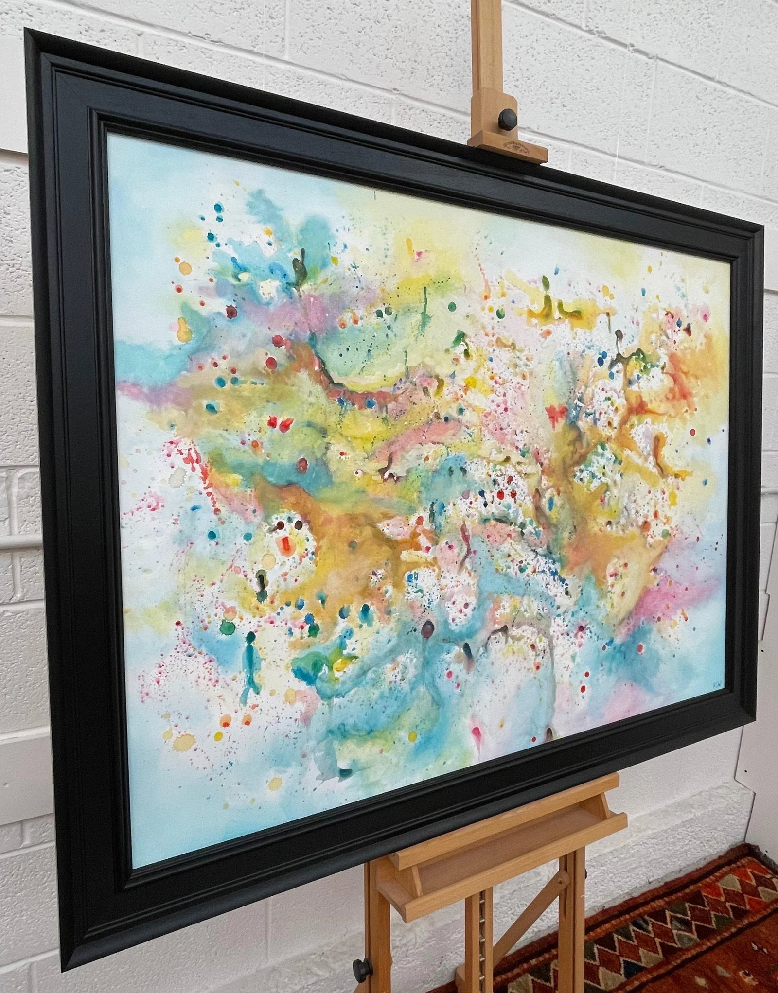 Light Colourful Abstract Art on White Background - Unique Original Art by Contemporary British Artis - 4