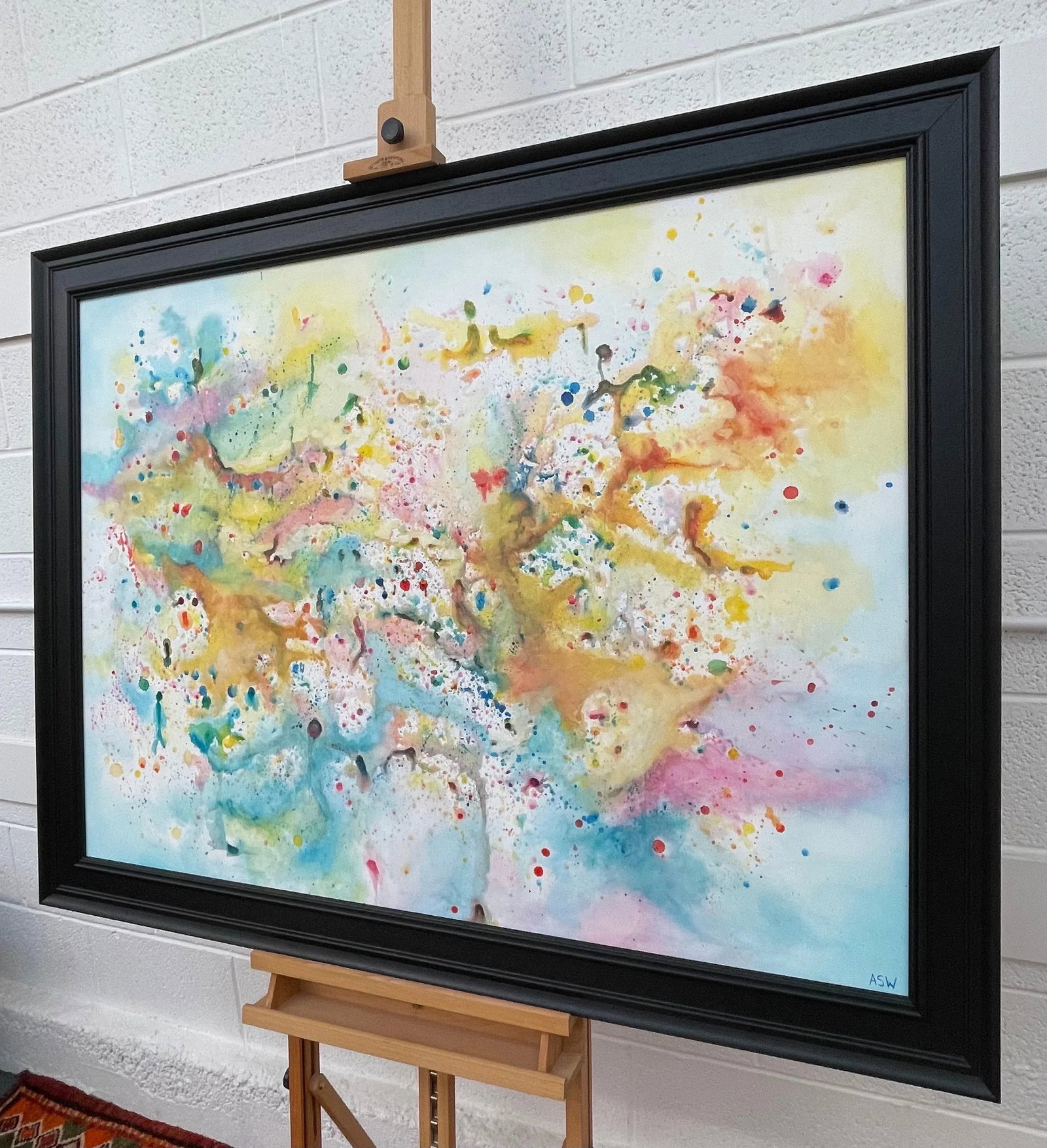 Light Colourful Abstract Art on White Background - Unique Original Art by Contemporary British Artis - 6