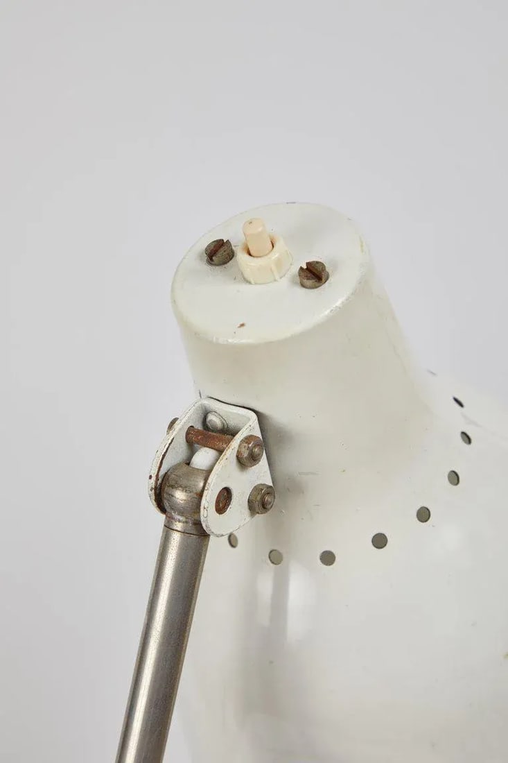 1960s Mid-Century Modern Bag Turgi White Table Lamp - 10