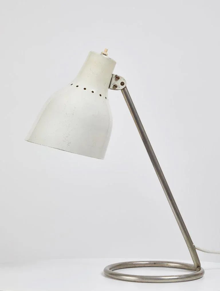 1960s Mid-Century Modern Bag Turgi White Table Lamp - 8