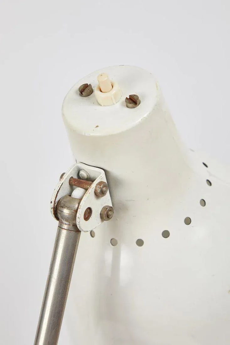 1960s Mid-Century Modern Bag Turgi White Table Lamp - 9