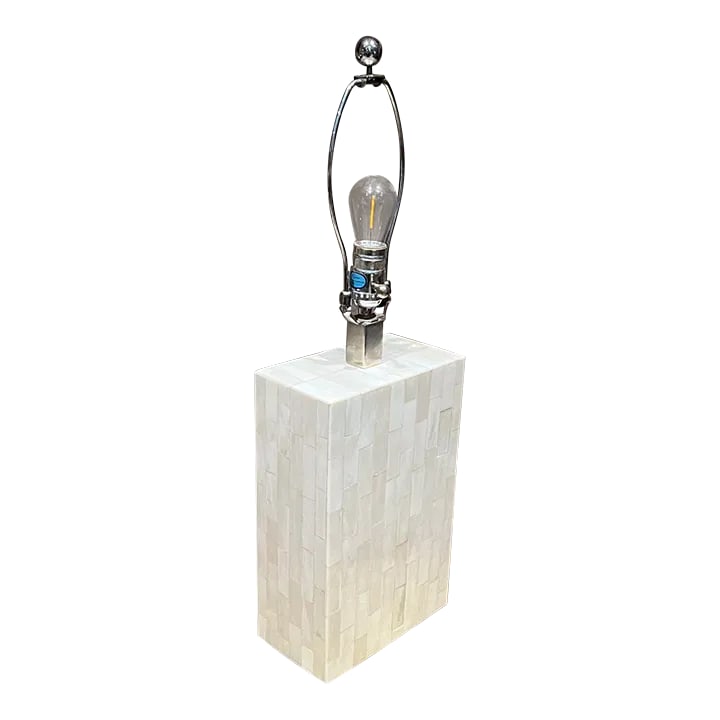 1970s Enrique Garcel Tessellated Bone Table Lamp Colombia (1 of 9)
