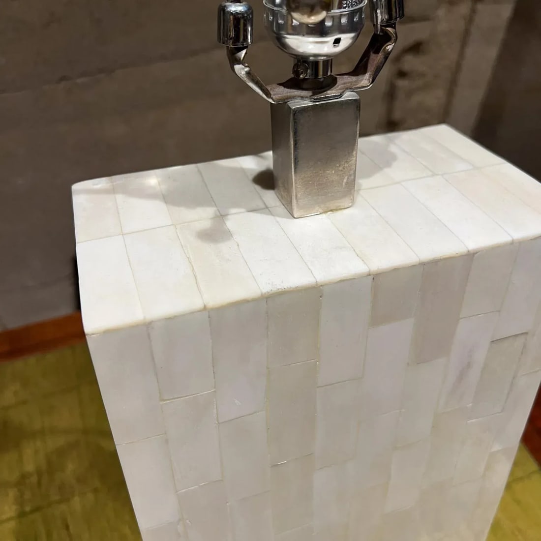 1970s Enrique Garcel Tessellated Bone Table Lamp Colombia - 6
