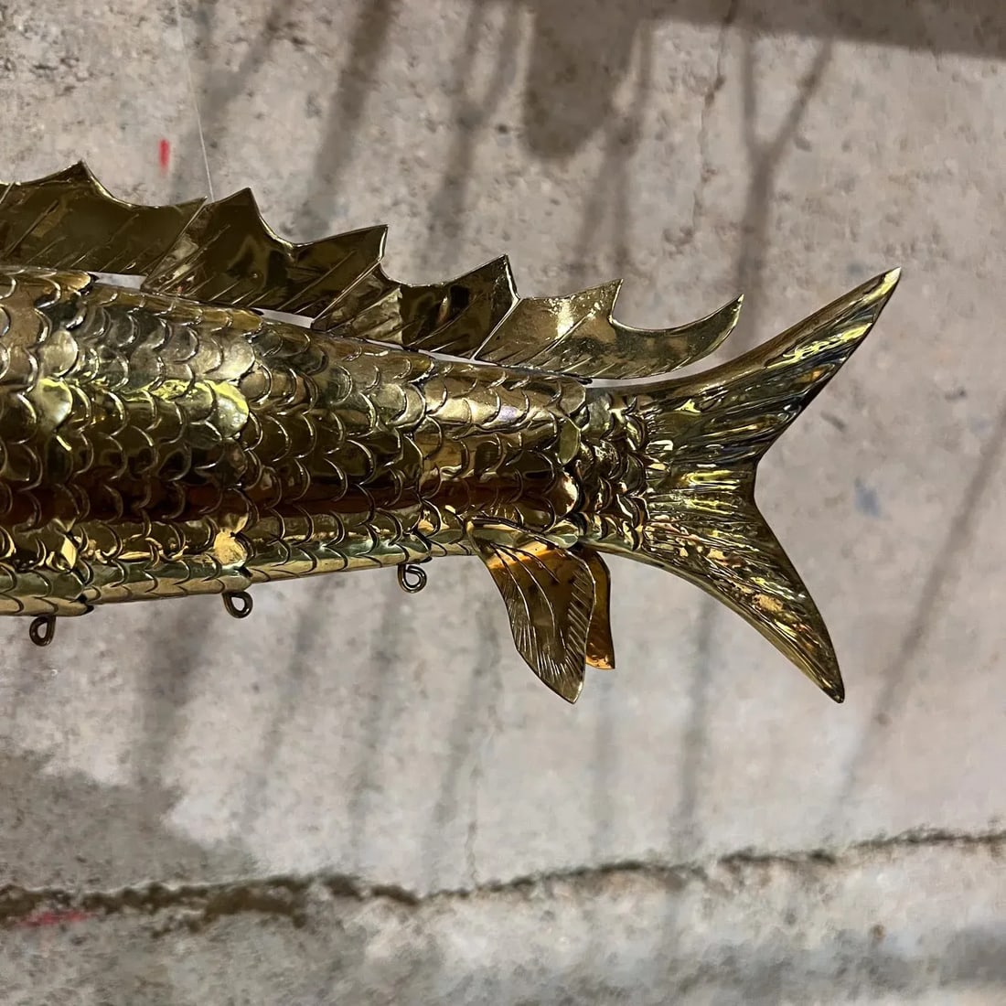Modern Articulated Brass Fish Wall Sculpture Set of Two - 3