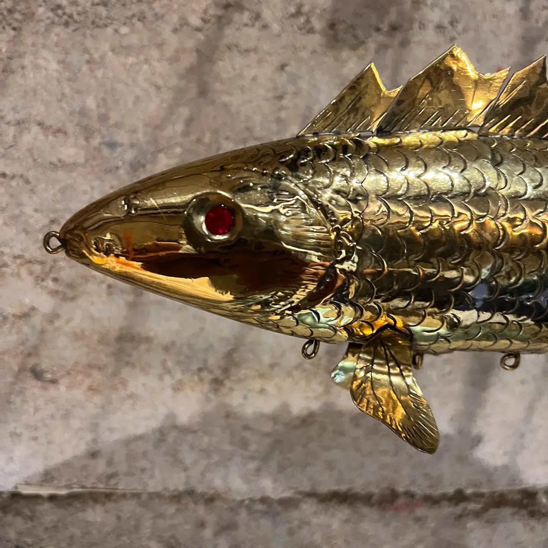 Modern Articulated Brass Fish Wall Sculpture Set of Two - 4